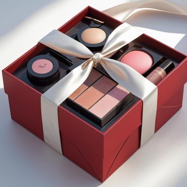 make a realistic gift box of makeup item