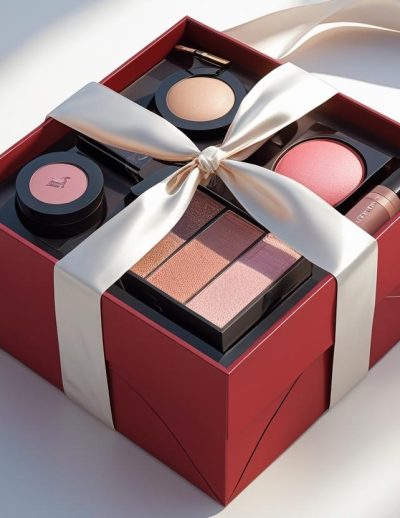 make a realistic gift box of makeup item